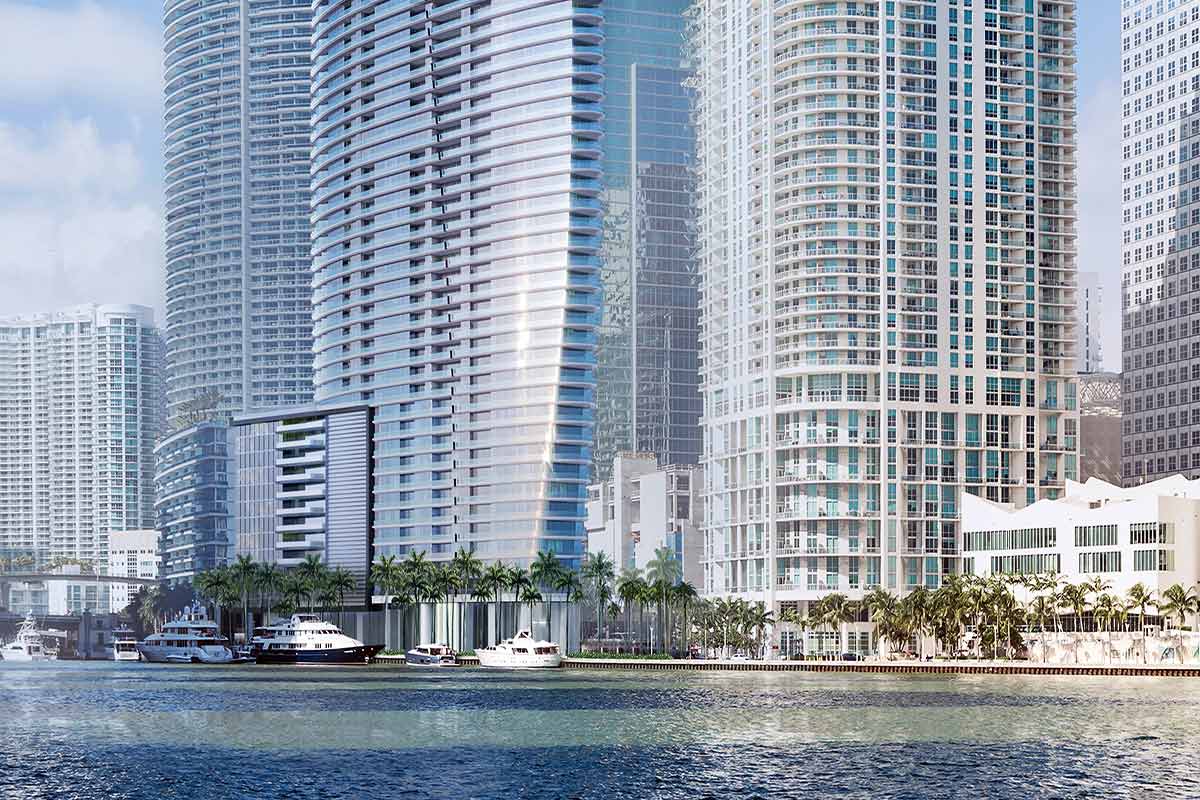 Rendering of Aston Martin Residences in Miami