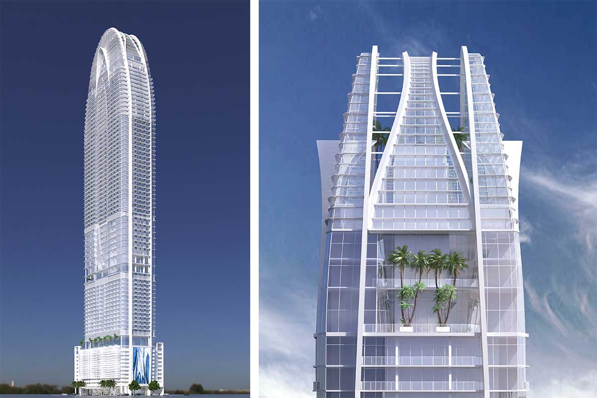 Rendering of Okan Tower in Downtown Miami