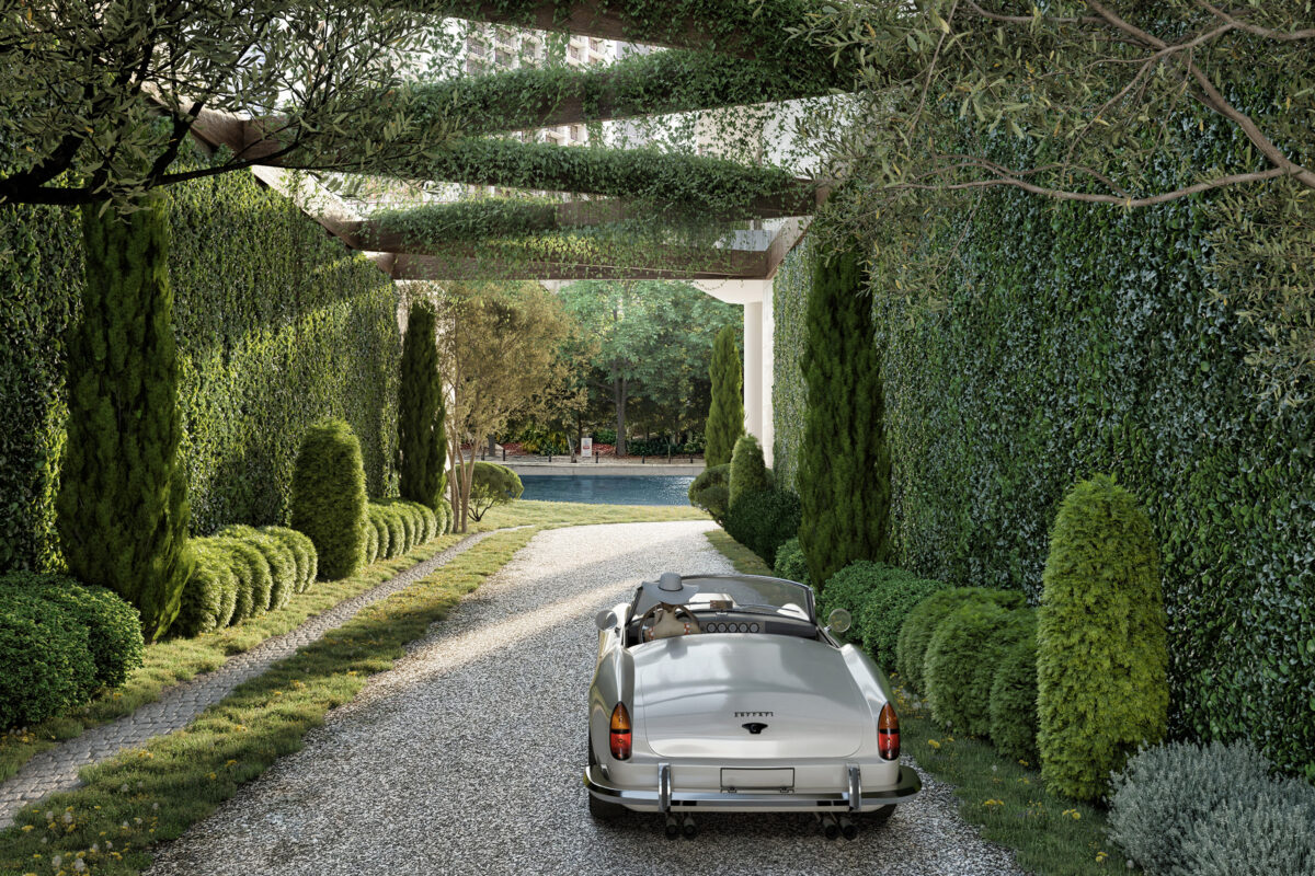 Rendering of Baccarat Residences Entrance Driveway