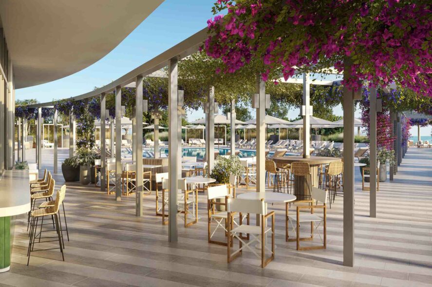 Rendering of Five Park South Beach Outdoor Cafe