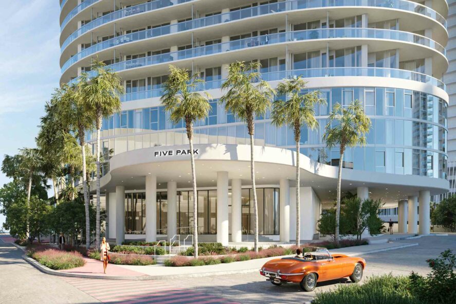 Rendering of Five Park South Beach Park Residences Entrance