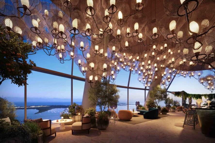 Rendering of 1428 Brickell Rooftop Bar