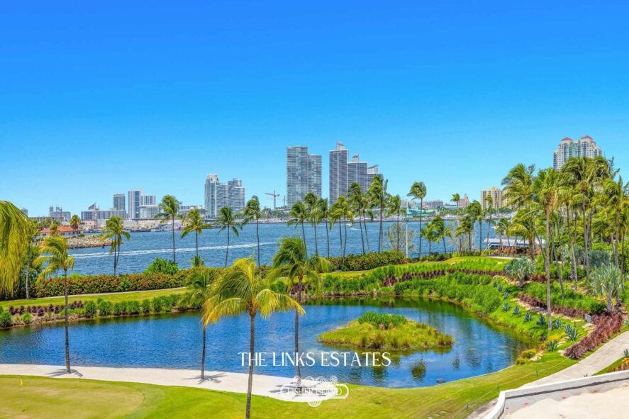 Rendering of The Links Estates at Fisher Island Residence 5 Backyard