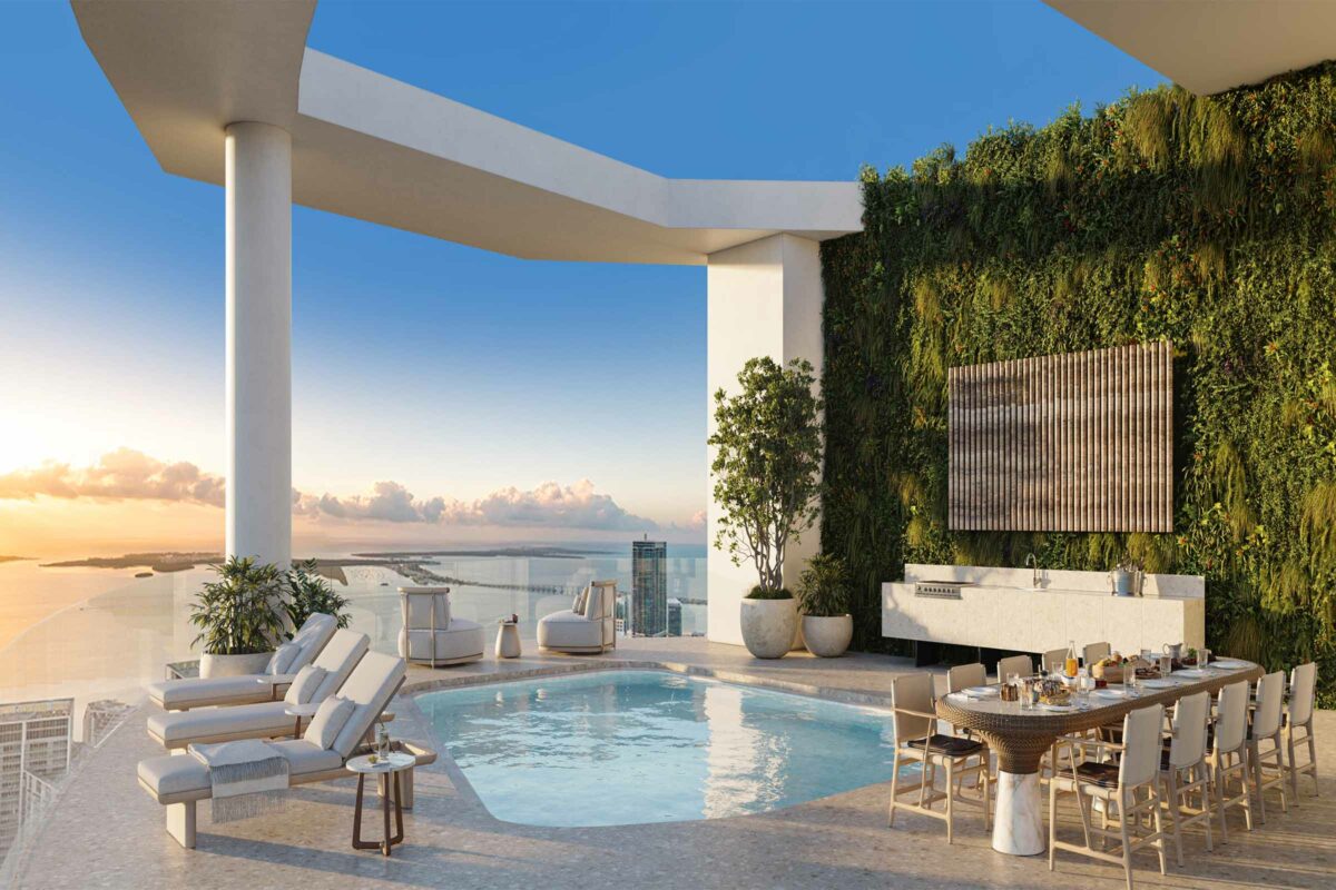 Rendering of Baccarat Residences Brickell Penthouse Terrace