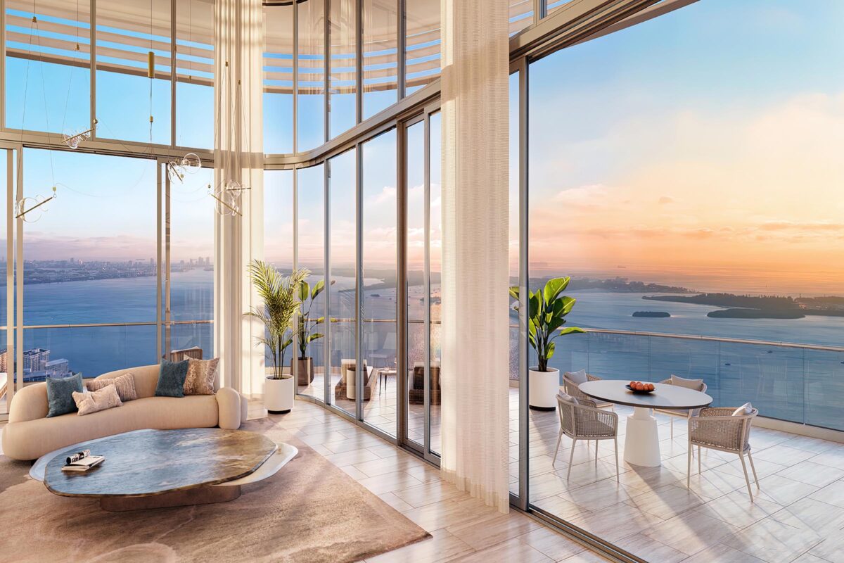 Rendering of St Regis Residences Miami Terrrace View