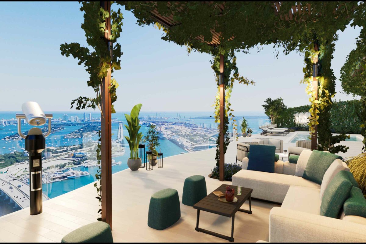 Rendering of Casa Bella Rooftop Terrace Seating