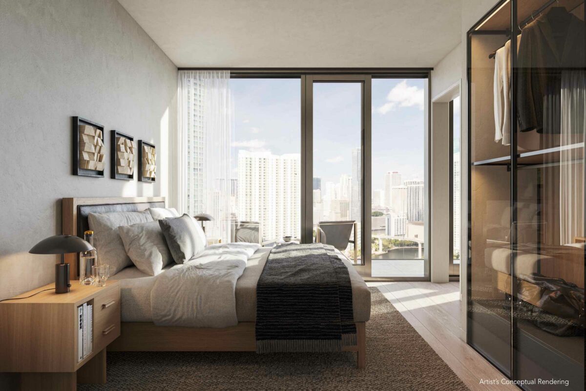 Rendering Of Lofty Brickell Bedroom