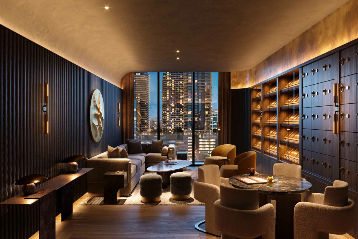 Rendering Of Lofty Brickell Cigar Room