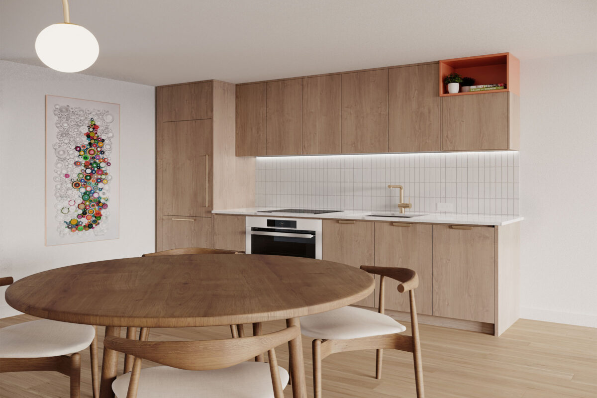 Rendering Of The Standard Residences Kitchen