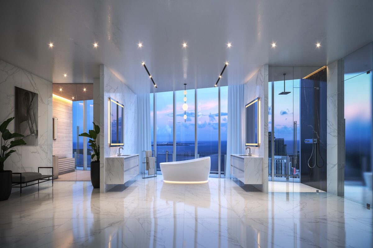Aston Martin Residences Miami Penthouse Bath