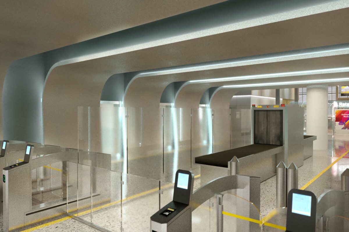 Rendering Of Brightline Orlando Security Checkpoint