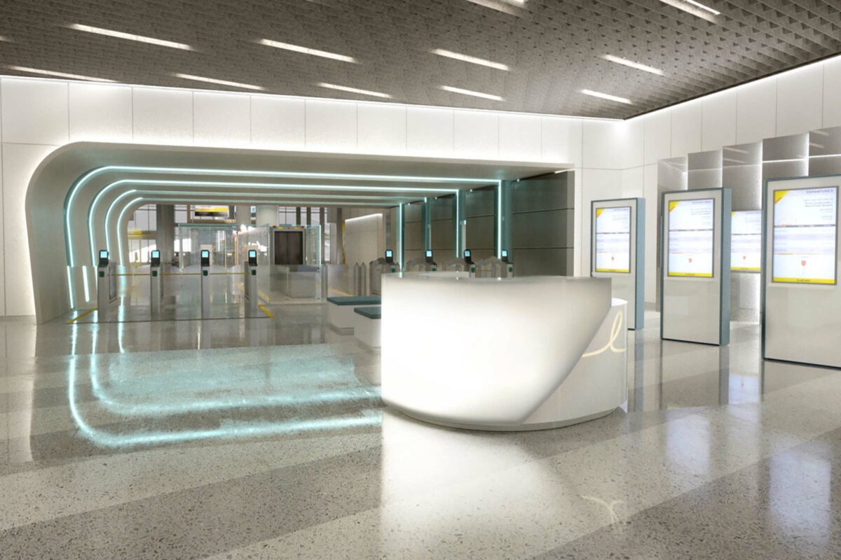 Rendering Of Brightline Orlando Security Checkpoint