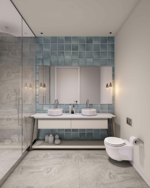 Rendering Of Diesel Condominiums Wynwood Bathroom