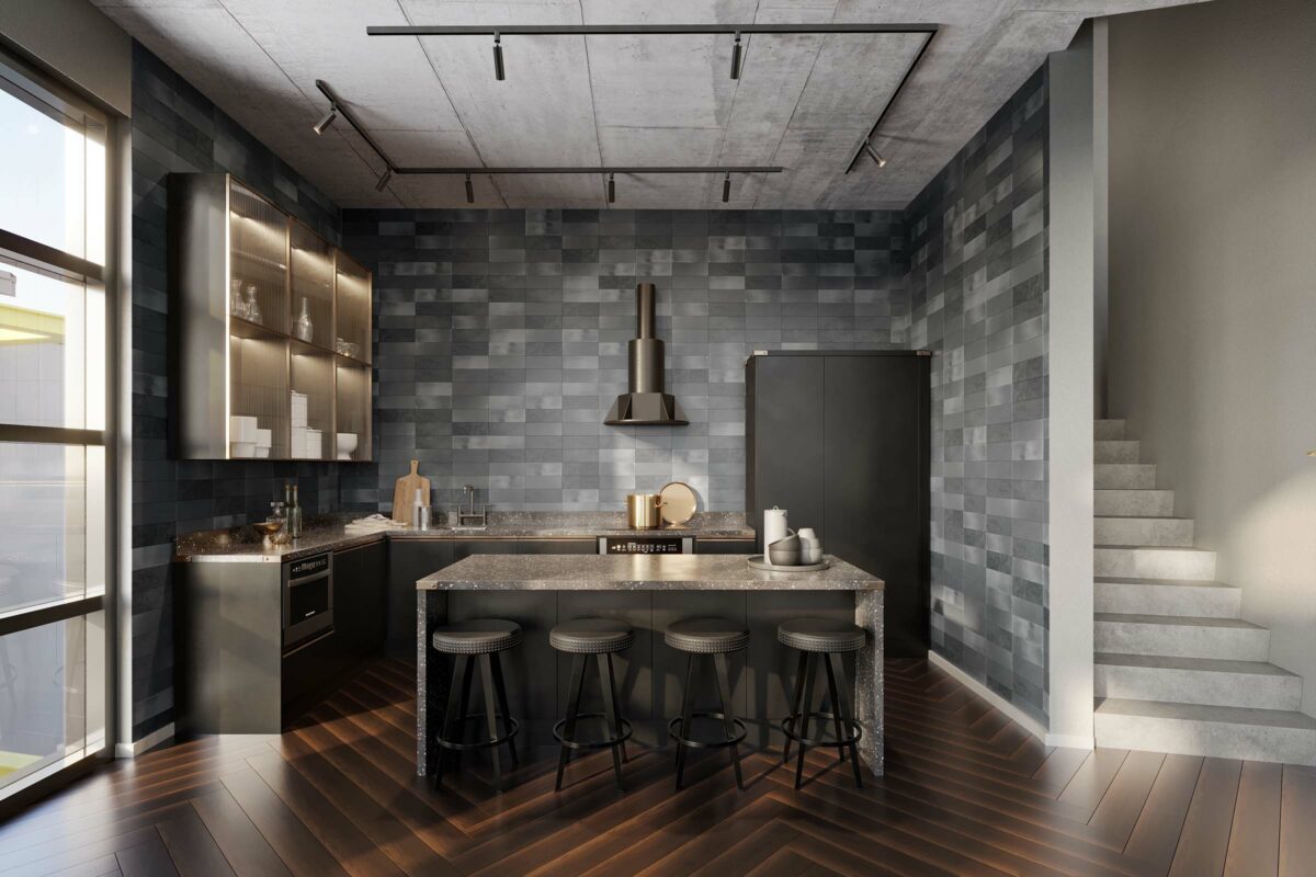 Rendering Of Diesel Condominiums Wynwood Dark Kitchen