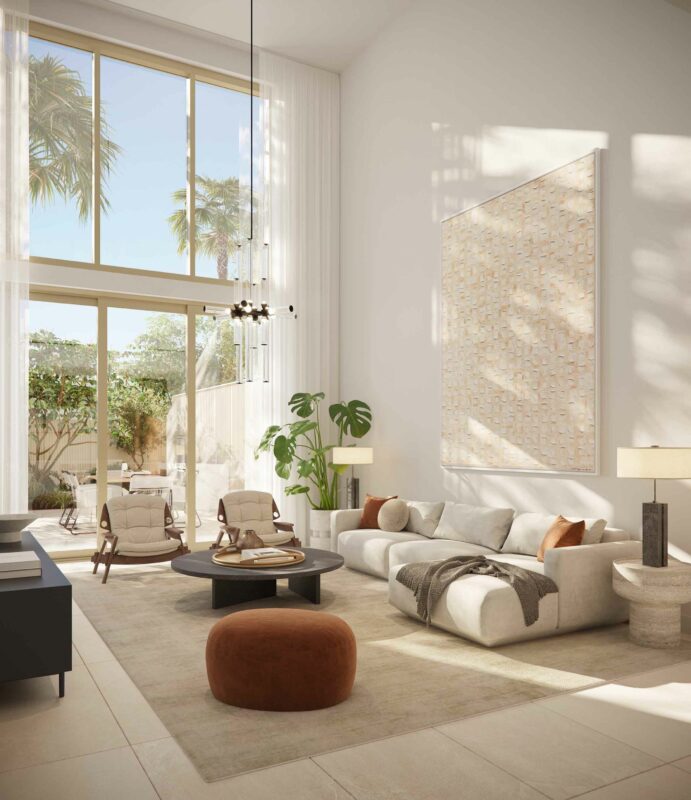 Rendering of 2200 Brickell Penthouse Living Room