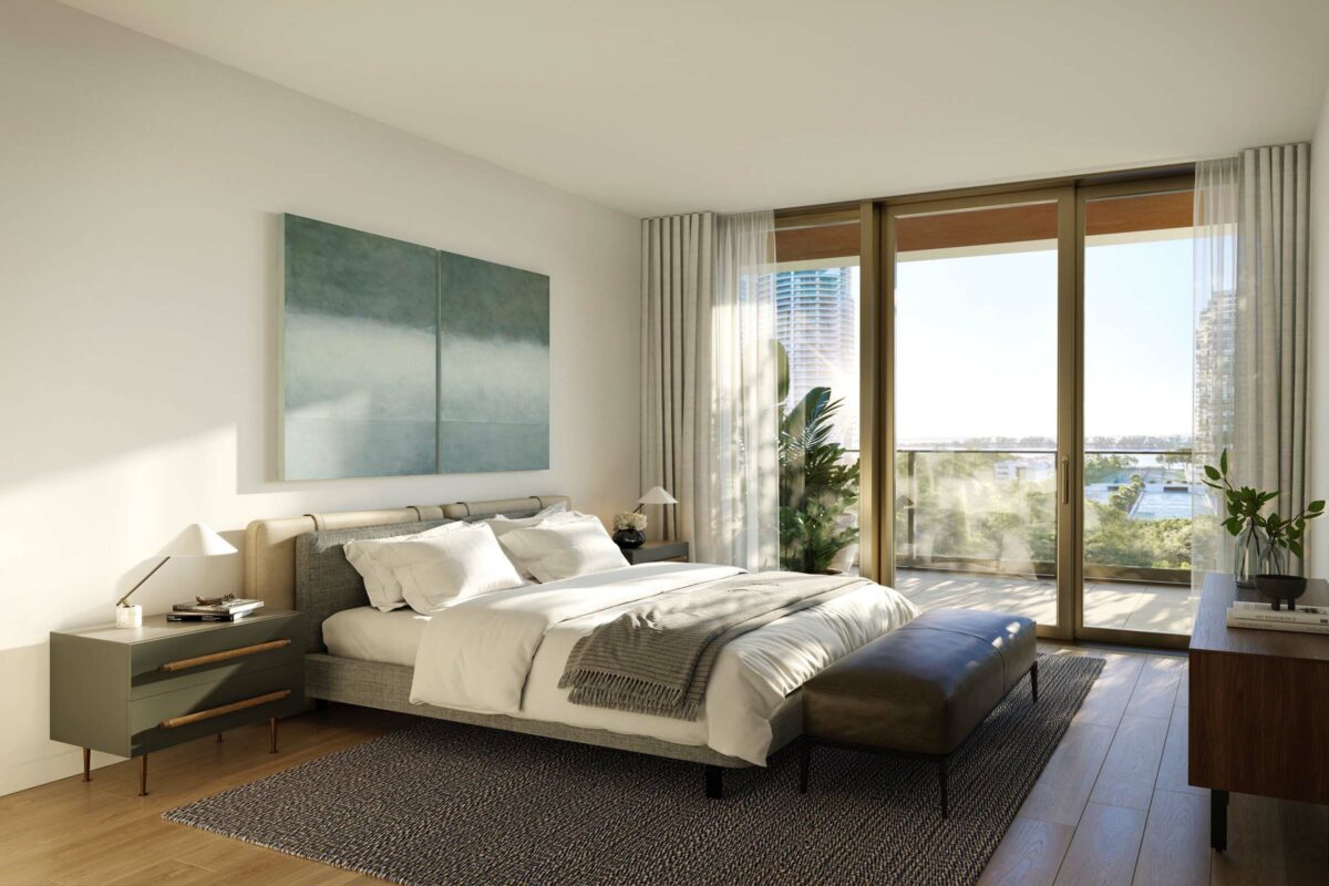 Rendering of 2200 Brickell Primary Bedroom