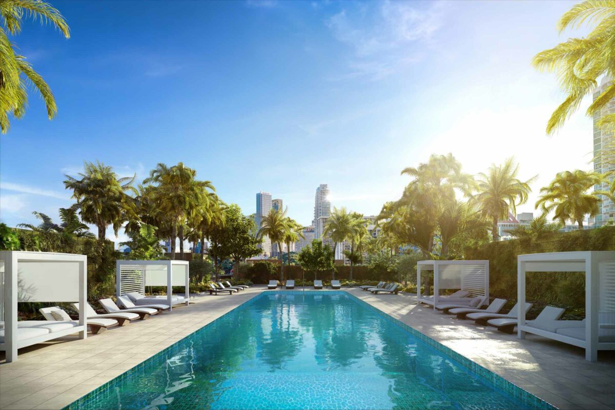 Rendering of 2200 Brickell Rooftop Pool