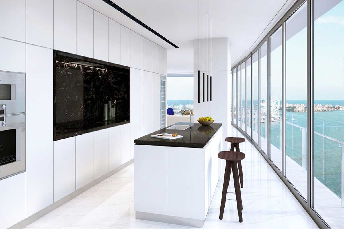 Rendering of Aston Martin Residences Kitchen