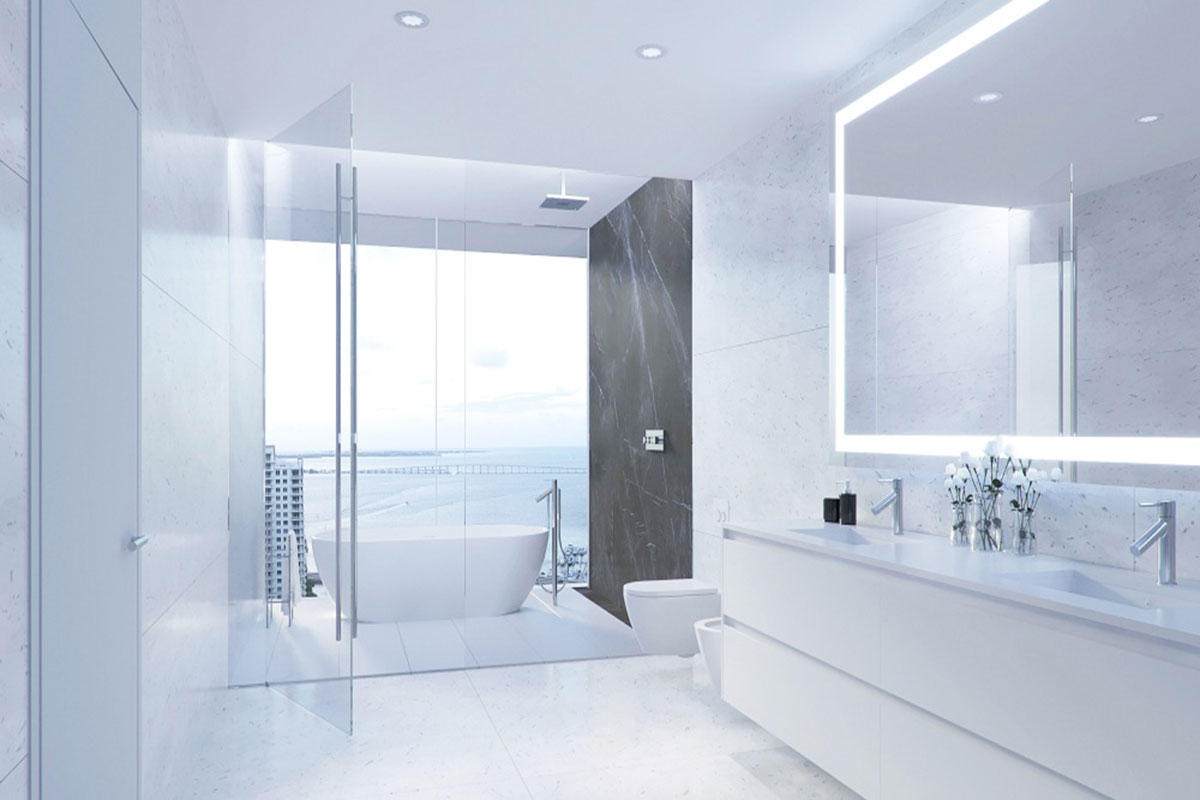 Rendering of Aston Martin Residences Master Bathroom