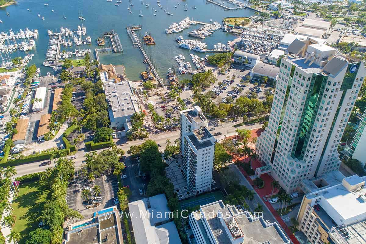 The Coconut Grove Bayshore Condos Skyline View