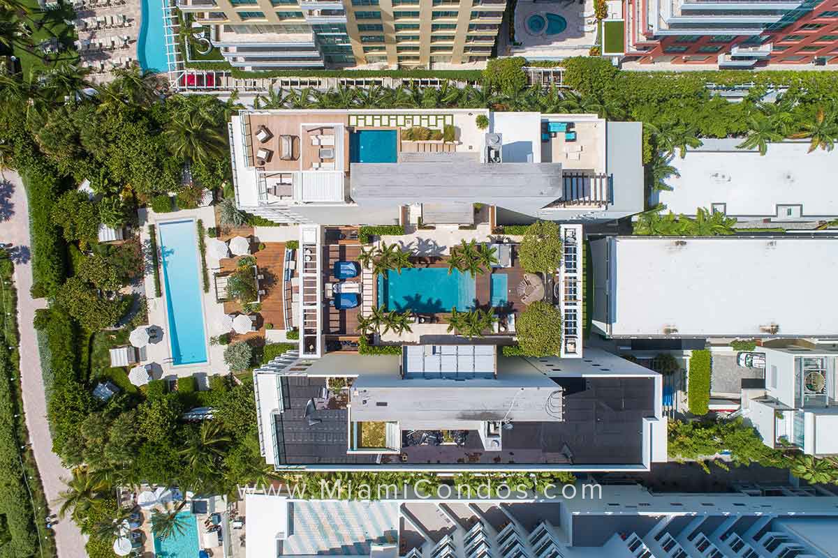 Ocean House South Beach Condos Aerial View