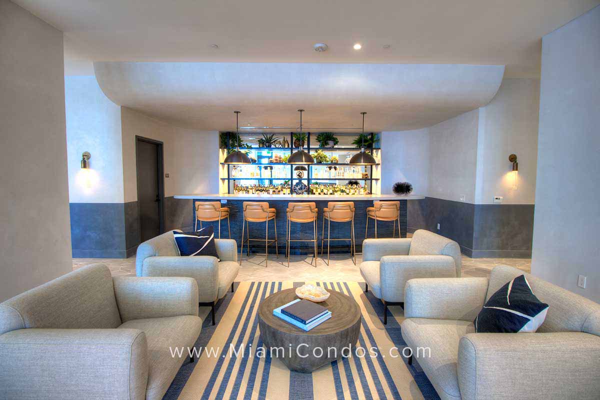 Park Grove Condos in Coconut Grove - Private Bar