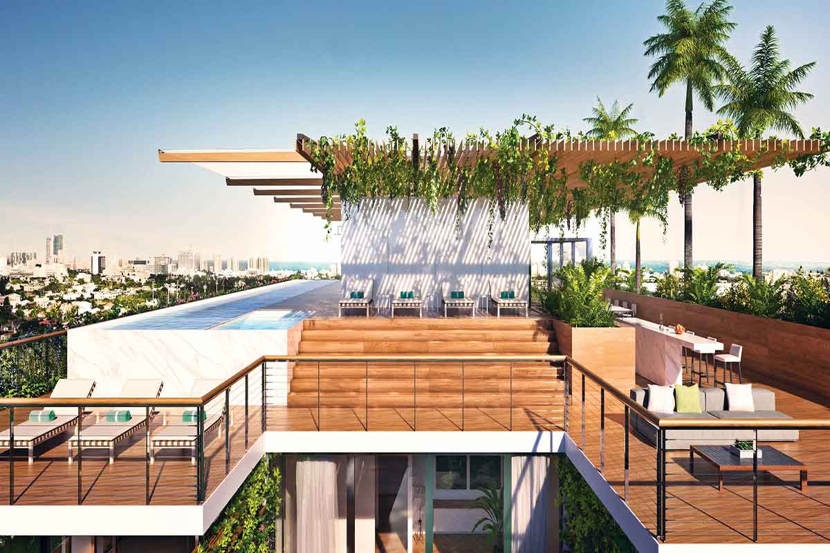 Rendering of Monad Terrace South Beach Penthouse Rooftop