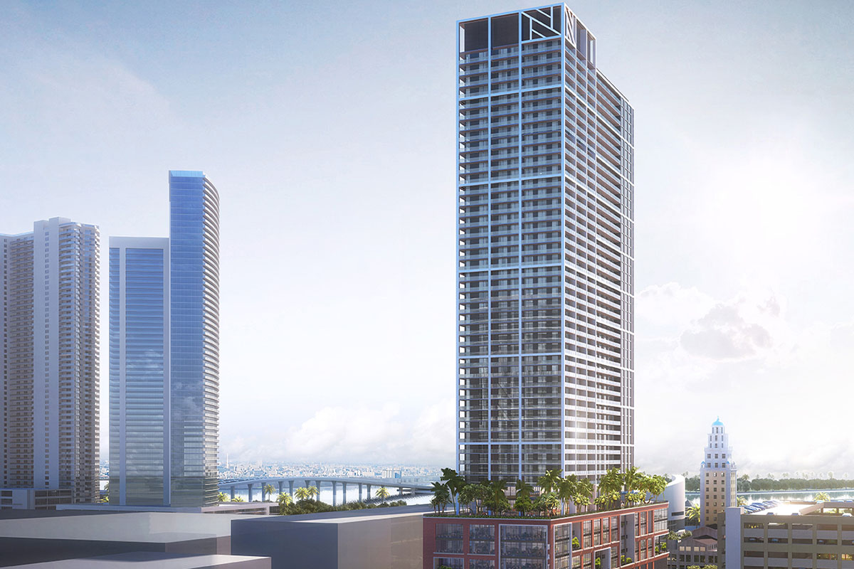 Rendering of Natiivo Miami Condo Tower in Downtown Miami