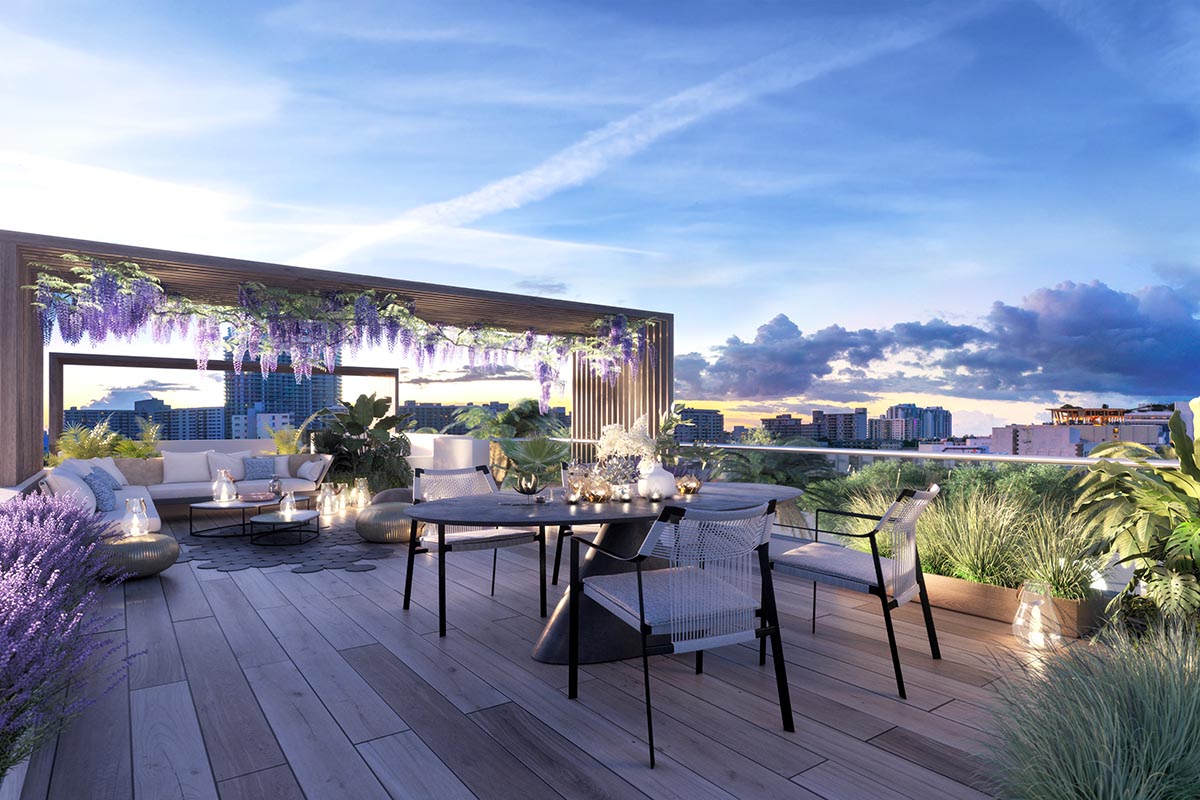 Rendering of Ten30 South Beach Rooftop Terrace