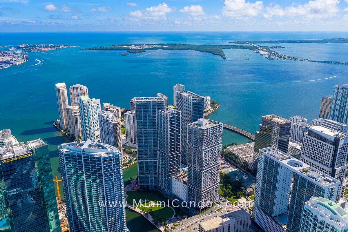 Icon Brickell Condos and Biscayne Bay