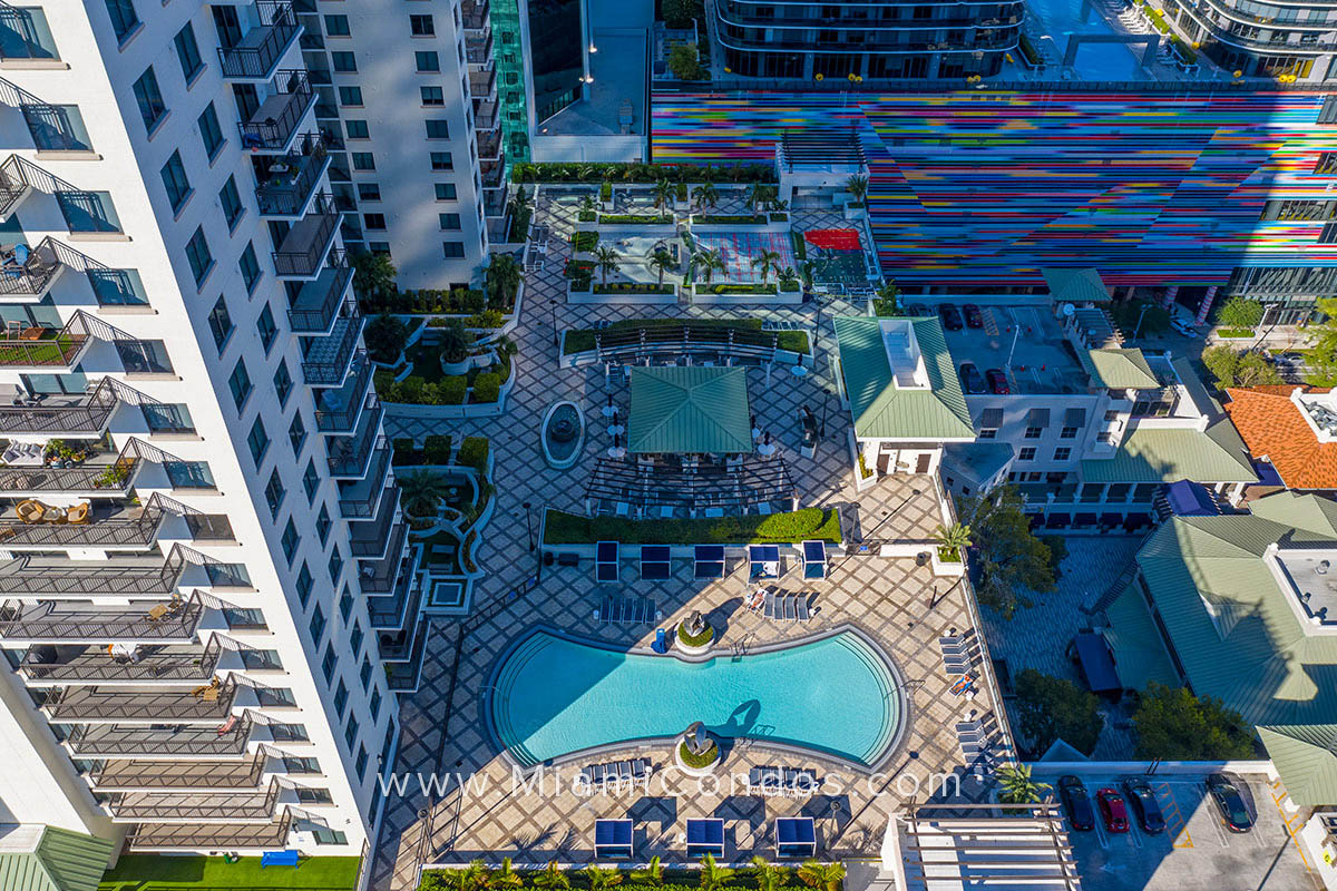 NINE at Mary Brickell Village Condos Pool Deck