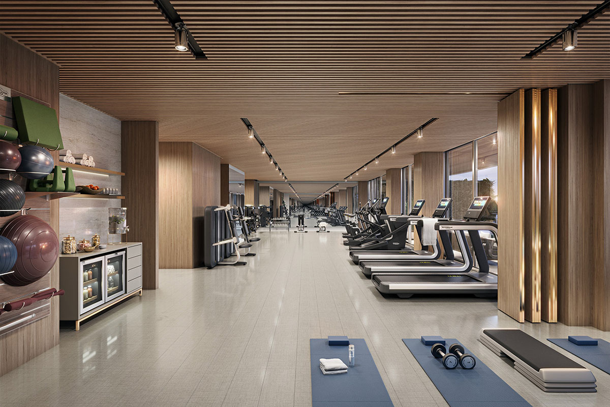 Rendering of 57 Ocean Miami Beach Gym