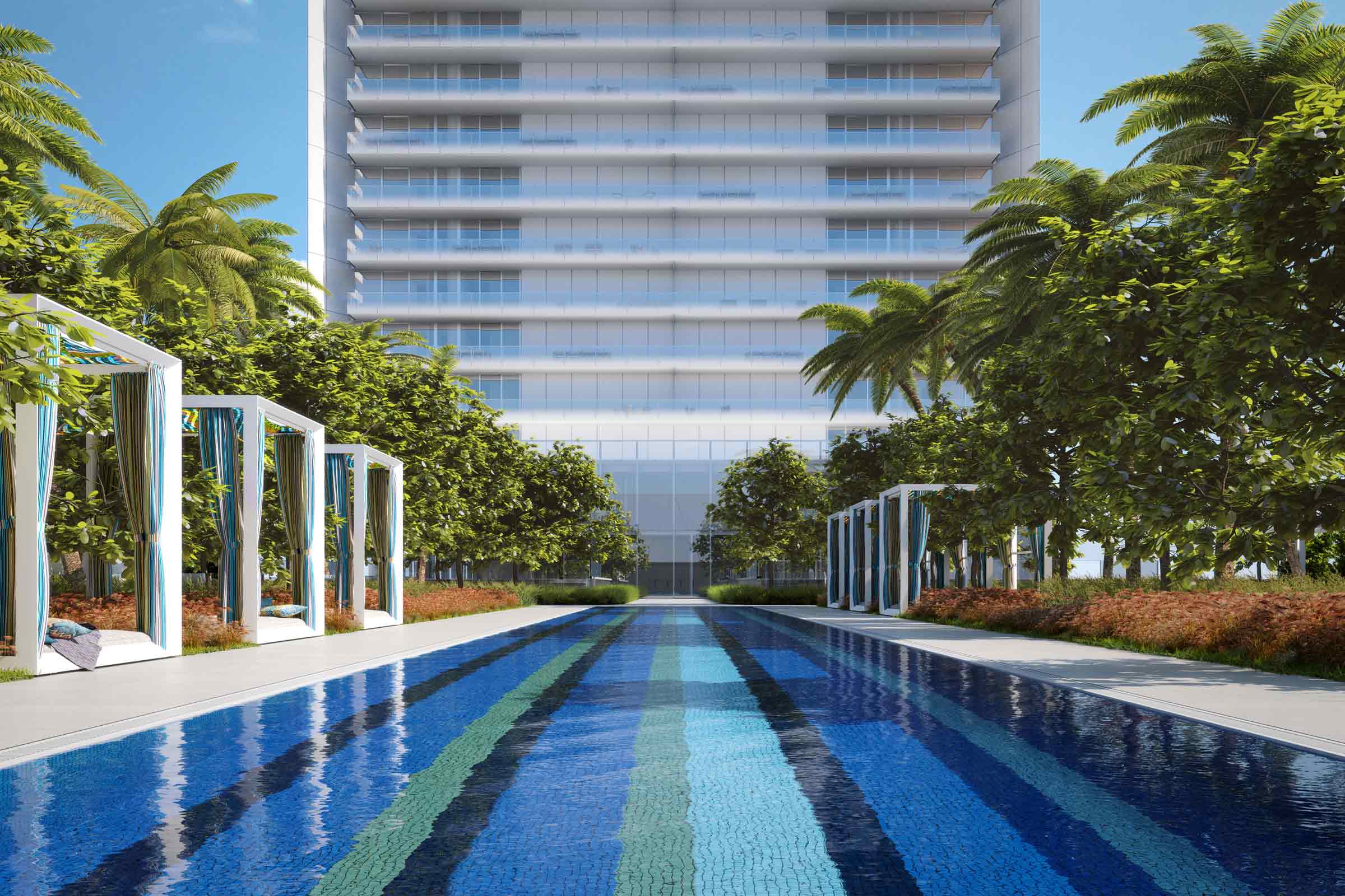 Missoni Baia Condos Lap Pool Rendering