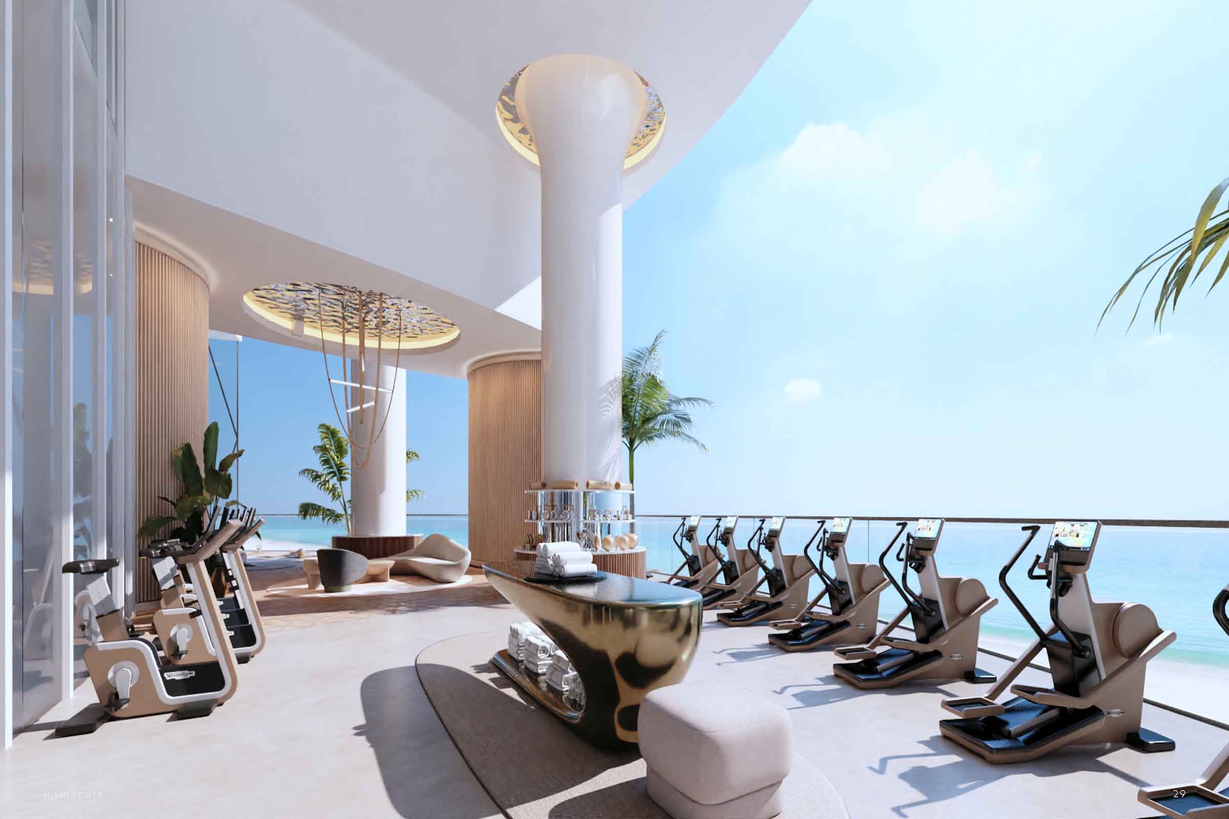 Bentley Miami Tower Fitness Terrace Rendering