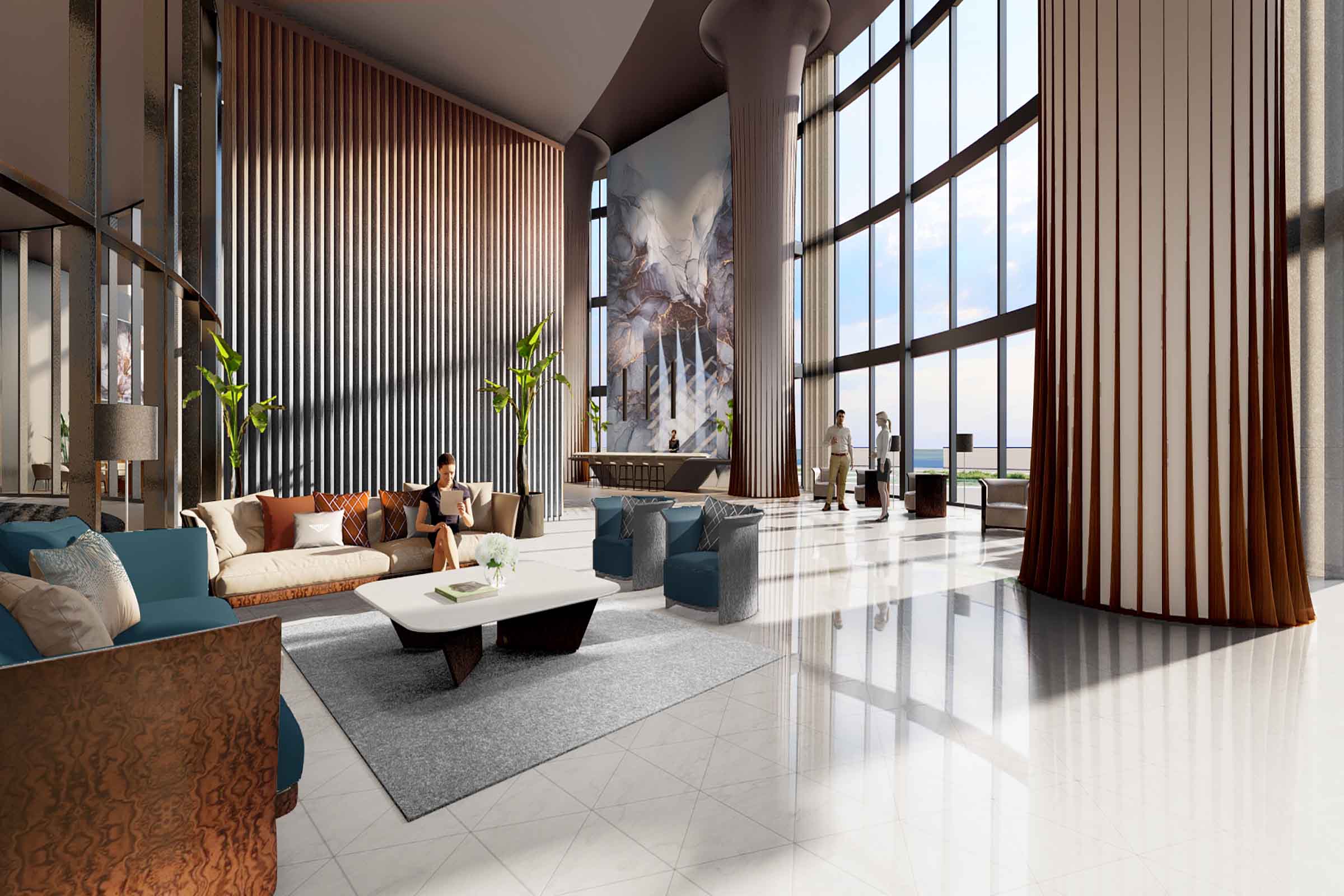 Bentley Miami Tower Lobby Rendering