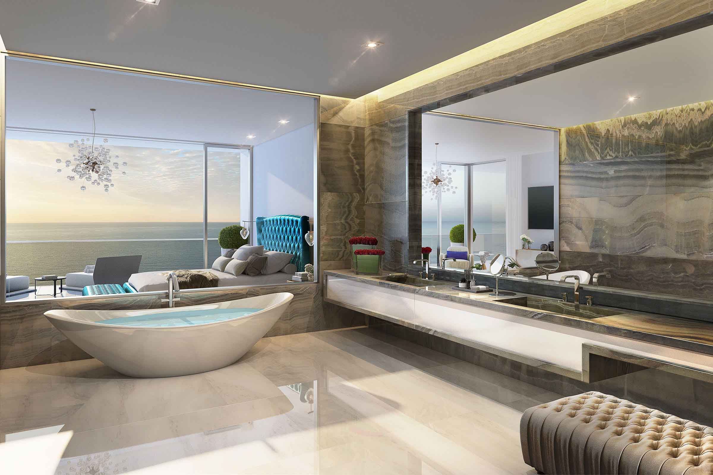 Rendering of The Estates at Acqualina Bathroom