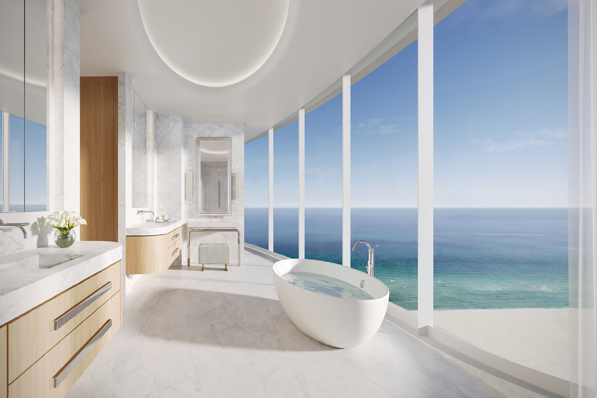 Rendering of The Shore Club Residences Primary Bathroom