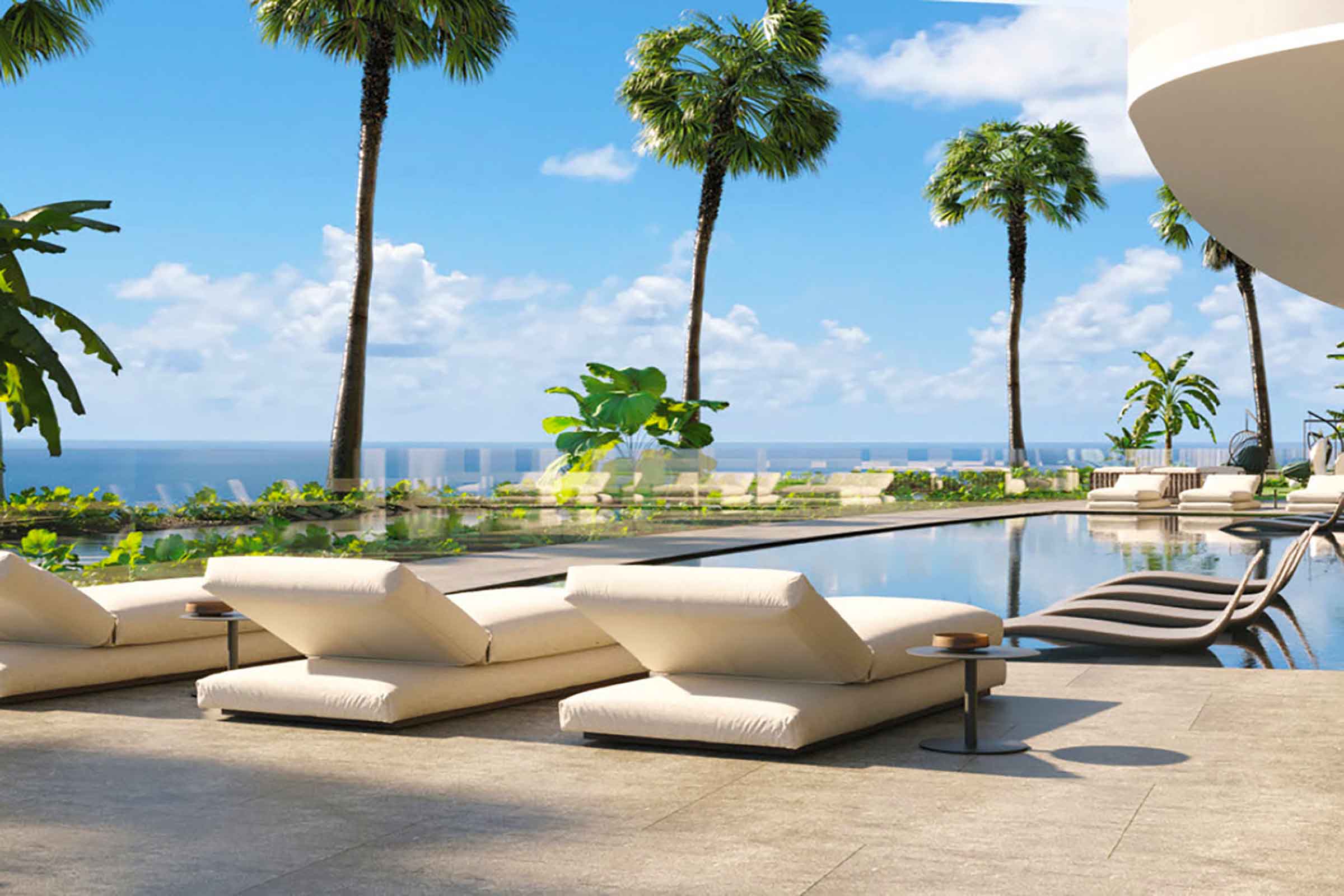 Vita at Grove Isle Pool Deck Rendering