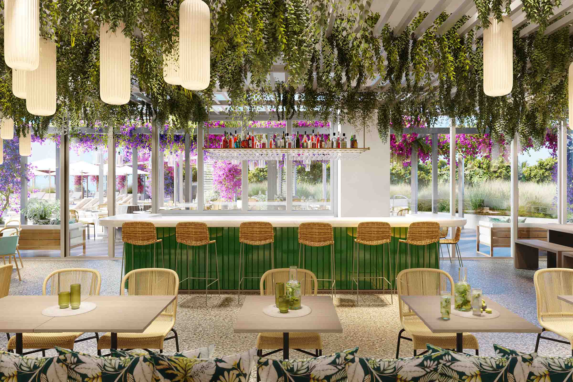 Rendering of Five Park South Beach Cafe