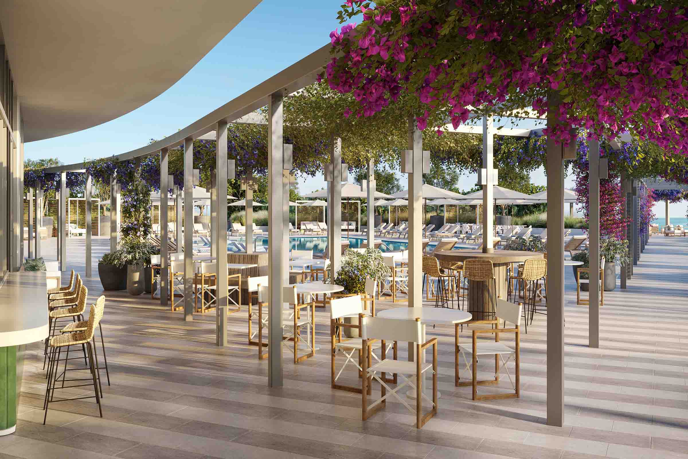 Rendering of Five Park South Beach Outdoor Cafe