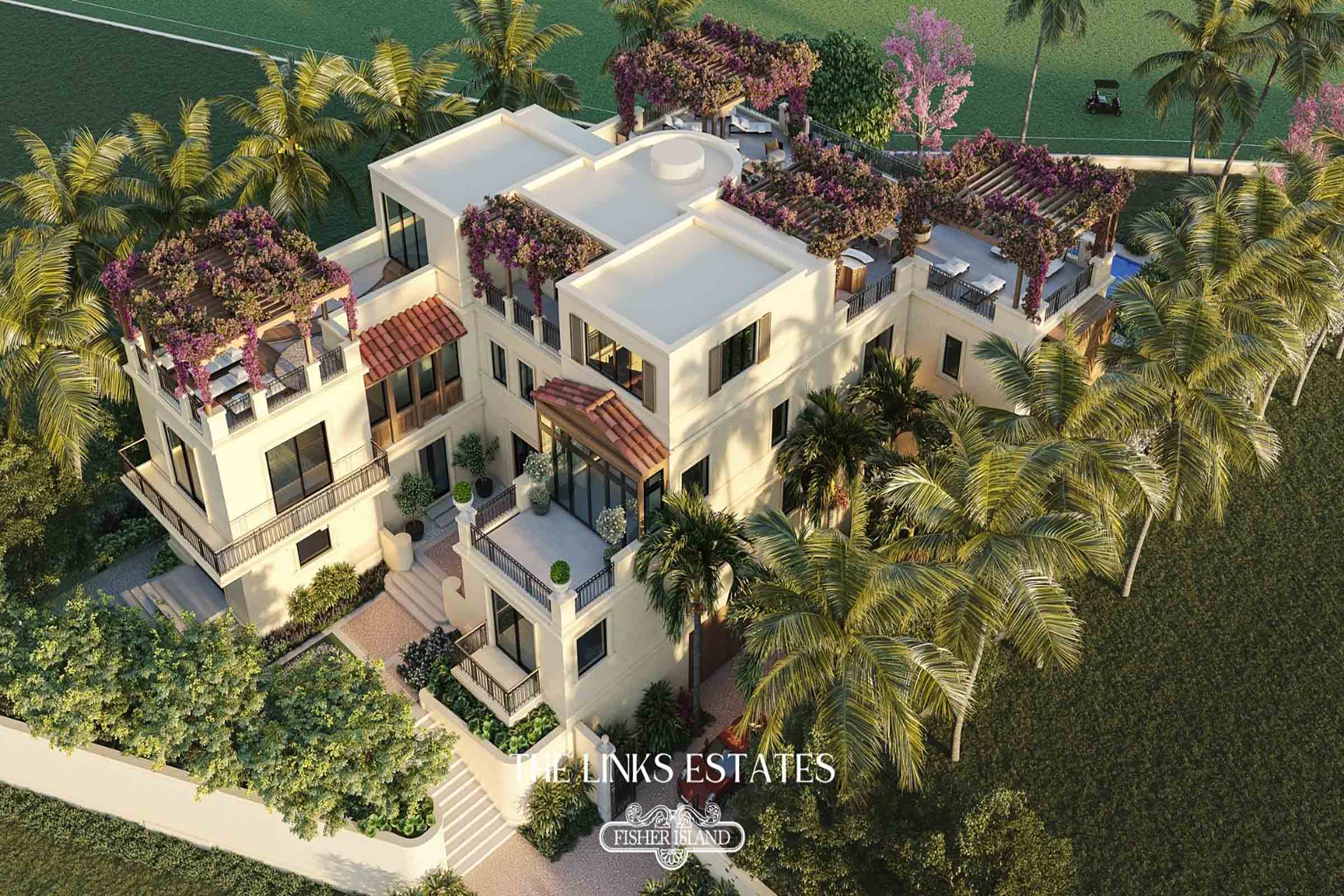 Rendering of The Links Estates at Fisher Island Residence 5 Aerial