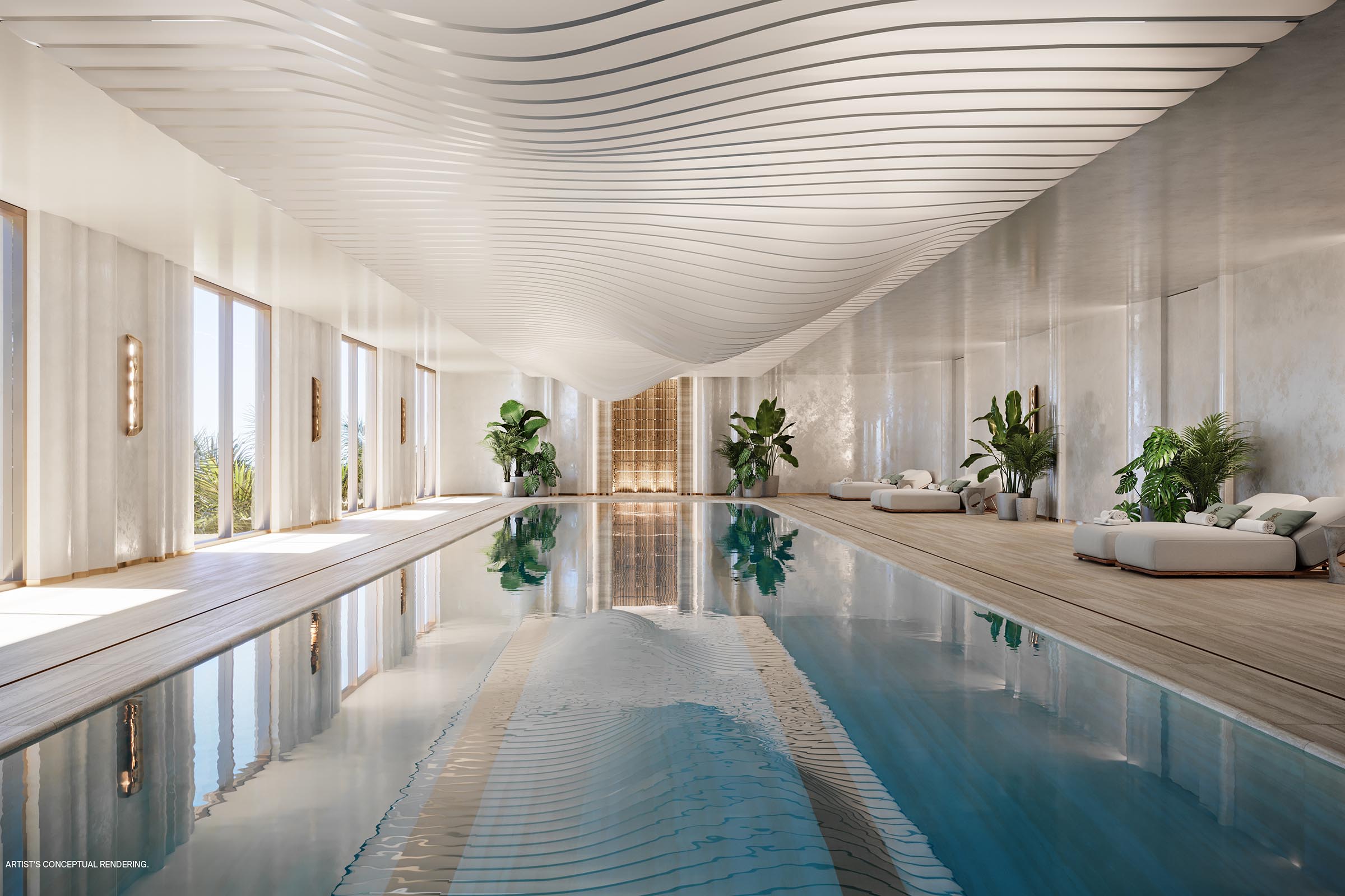 Rendering of St Regis Residences Miami Indoor Lap Pool