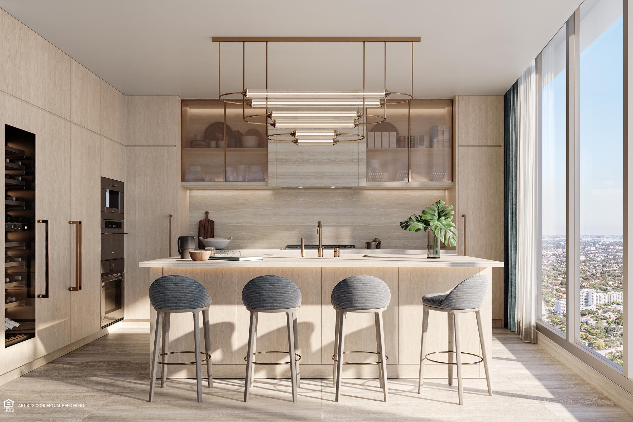 Rendering of St Regis Residences Miami Kitchen