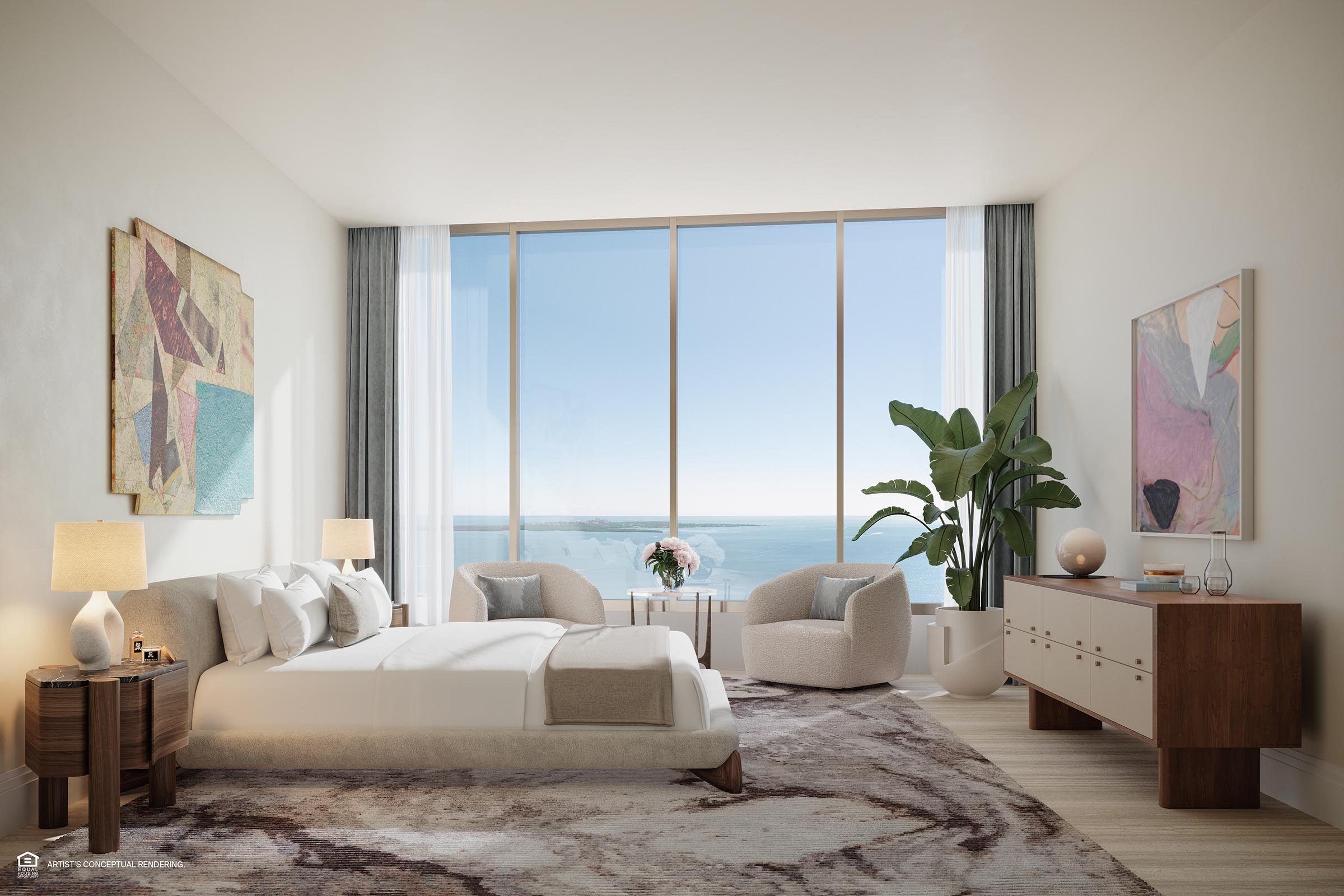 Rendering of St Regis Residences Miami Primary Bedroom