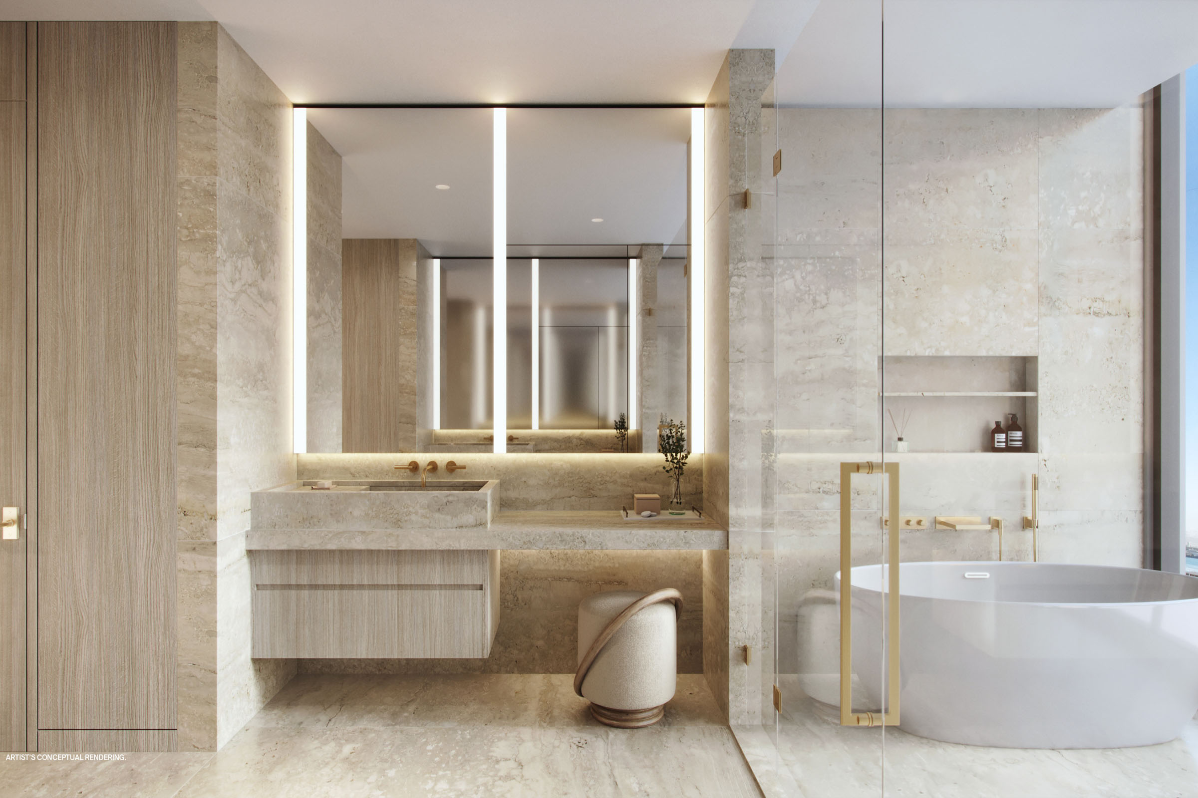 Rendering of St Regis Residences Miami Primary Bathroom