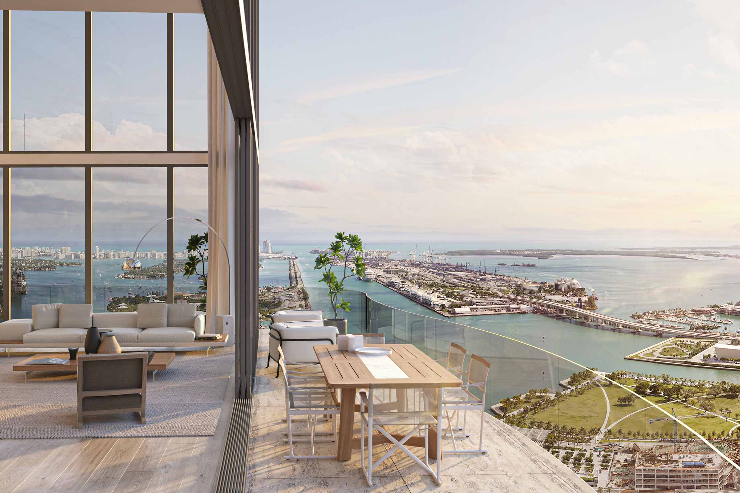 Rendering of Casa Bella Duplex Penthouse Balcony