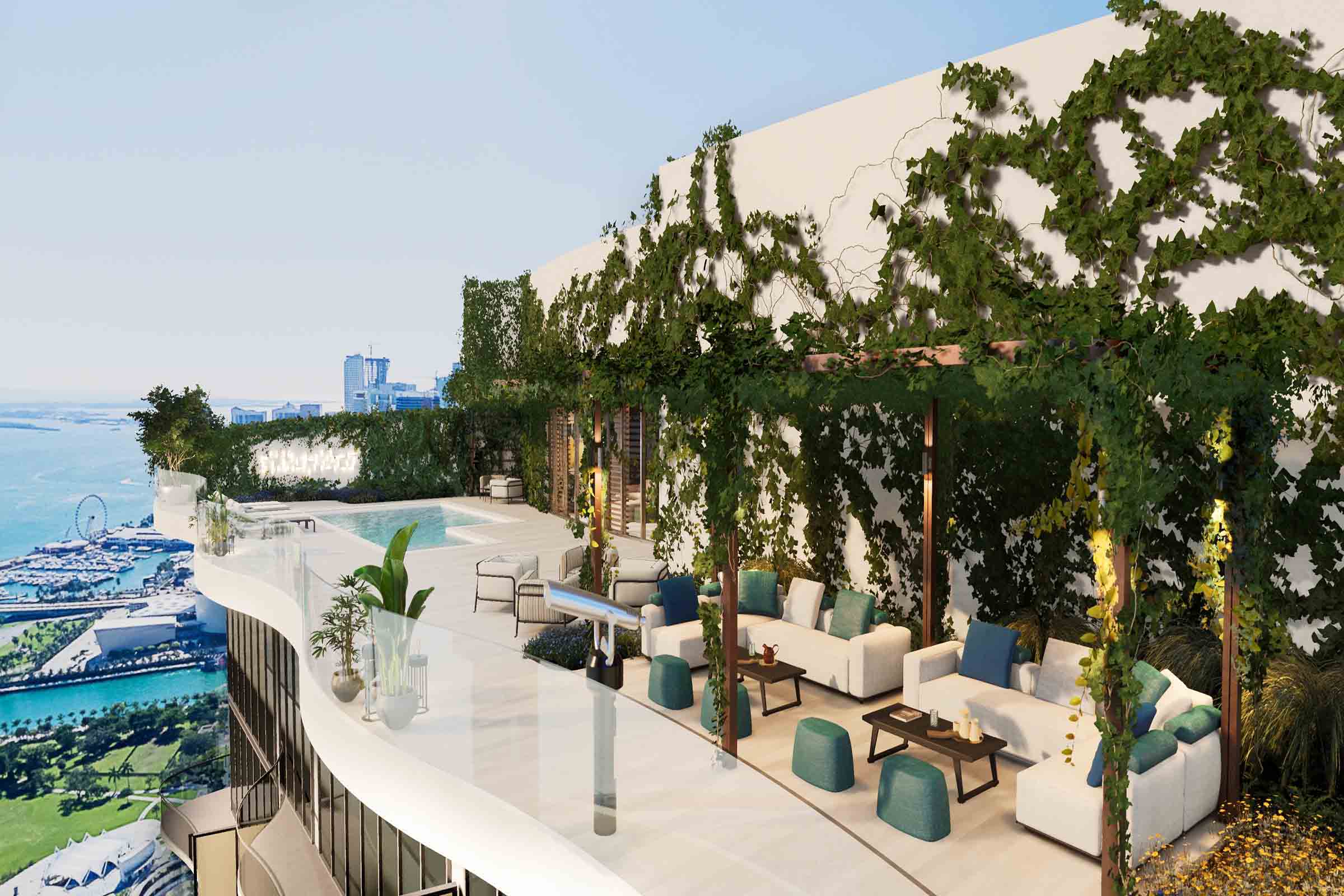 Rendering of Casa Bella Rooftop Pool Terrace