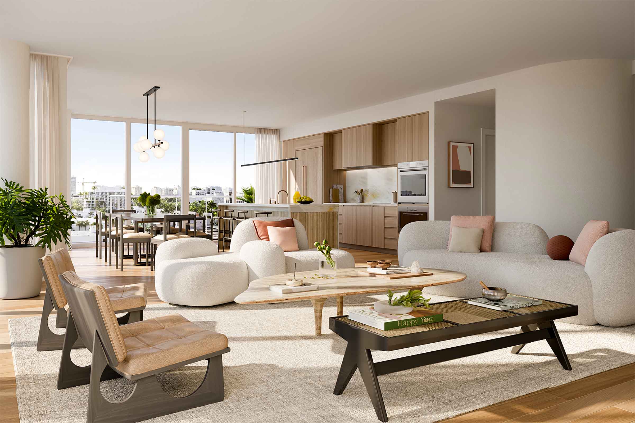 Rendering of THE WELL Bay Harbor Islands '08 Line Living Room