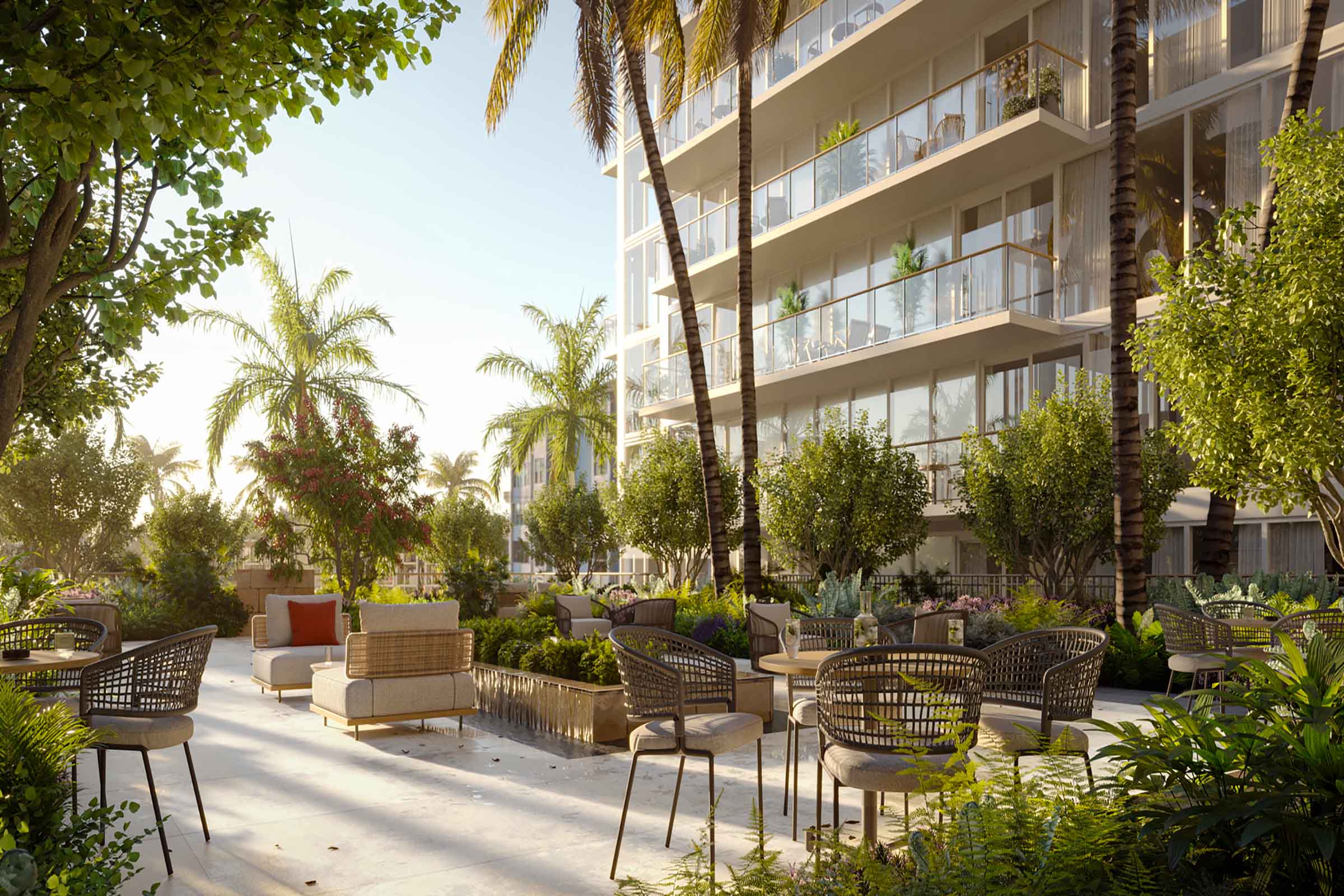 Rendering of THE WELL Bay Harbor Islands Courtyard